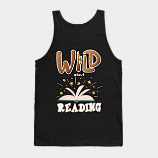 WILD ABOUT READING Librarian Book Across America bookish Tank Top